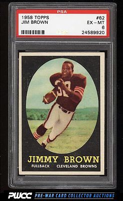 1958 Topps Football Jim Brown ROOKIE RC 62 PSA 6 EXMT PWCC