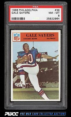 1966 Philadelphia Gale Sayers ROOKIE RC 38 PSA 8 NMMT PWCC