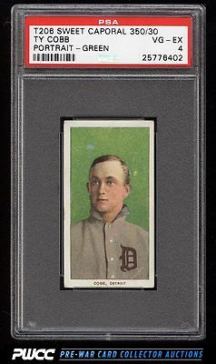 190911 T206 Ty Cobb GREEN PORTRAIT PSA 4 VGEX PWCC