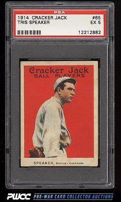 1914 Cracker Jack Tris Speaker 65 PSA 5 EX PWCC