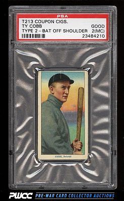 1914 T213 Coupon Type 2 Ty Cobb BAT OFF SHOULDER PSA 2mc GD PWCC