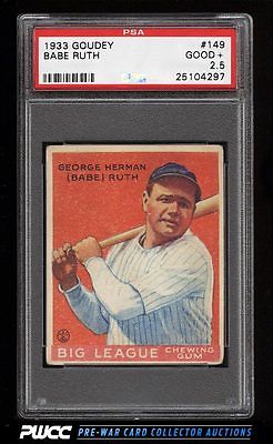 1933 Goudey Babe Ruth 149 PSA 25 GD PWCC