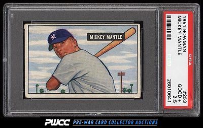 1951 Bowman Mickey Mantle ROOKIE RC 253 PSA 25 GD PWCC