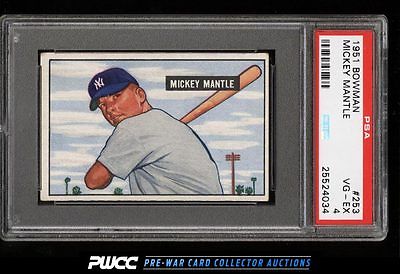 1951 Bowman Mickey Mantle ROOKIE RC 253 PSA 4 VGEX PWCC