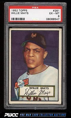 1952 Topps Willie Mays 261 PSA 6 EXMT PWCC