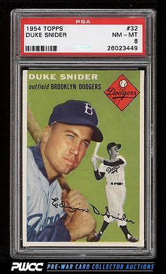 1954 Topps Duke Snider 32 PSA 8 NMMT PWCC