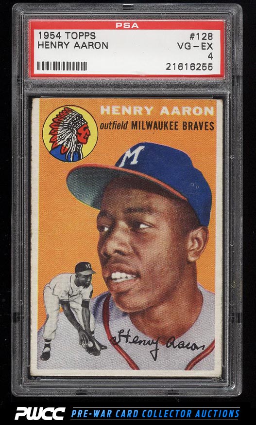 1954 Topps Hank Aaron ROOKIE RC 128 PSA 4 VGEX PWCC