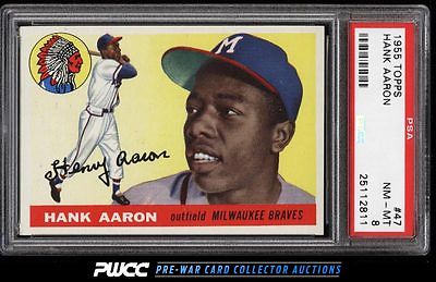 1955 Topps Hank Aaron 47 PSA 8 NMMT PWCC