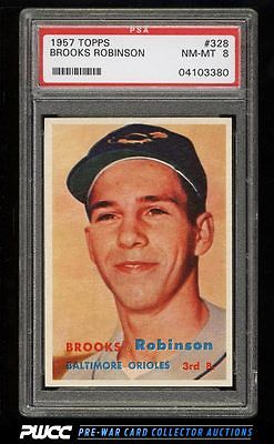 1957 Topps Brooks Robinson ROOKIE RC 328 PSA 8 NMMT PWCC