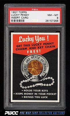 1957 Topps Lucky Penny INSERT CARD PSA 8 NMMT PWCC
