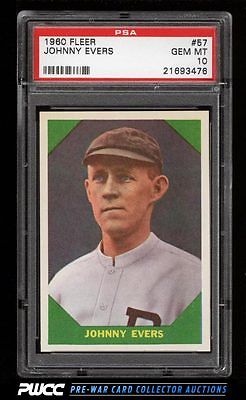 1960 Fleer SETBREAK Johnny Evers 57 PSA 10 GEM MINT PWCC