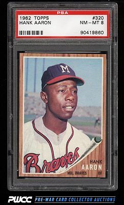 1962 Topps Hank Aaron 320 PSA 8 NMMT PWCC