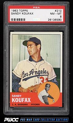 1963 Topps Sandy Koufax 210 PSA 8 NMMT PWCC