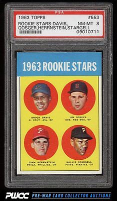 1963 Topps Willie Stargell ROOKIE RC 553 PSA 8 NMMT PWCC