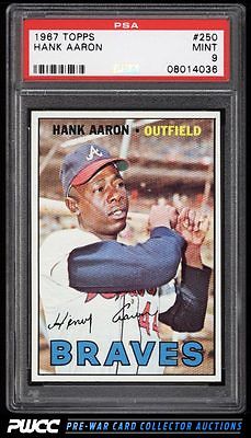 1967 Topps Hank Aaron 250 PSA 9 MINT PWCC