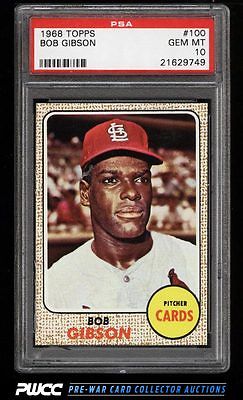 1968 Topps Bob Gibson 100 PSA 10 GEM MINT PWCC