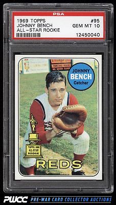 1969 Topps Johnny Bench 95 PSA 10 GEM MINT PWCC