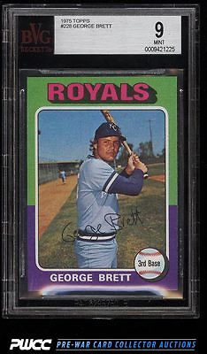 1975 Topps George Brett ROOKIE RC 228 BVG 9 MINT PWCC