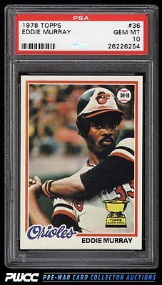 1978 Topps Eddie Murray ROOKIE RC 36 PSA 10 GEM MINT PWCC