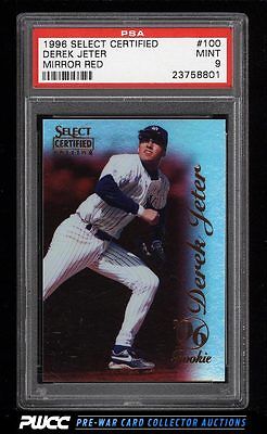 1996 Select Certified Mirror Red Derek Jeter ROOKIE RC 100 PSA 9 MINT PWCC