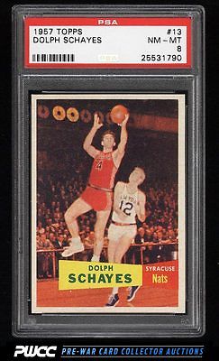 1957 Topps Basketball Dolph Schayes ROOKIE RC 13 PSA 8 NMMT PWCC