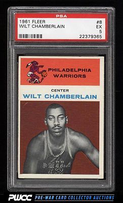 1961 Fleer Basketball Wilt Chamberlain ROOKIE RC 8 PSA 5 EX PWCC