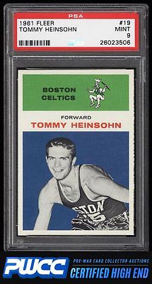 1961 Fleer Basketball Tommy Heinsohn 19 PSA 9 MINT PWCCHE