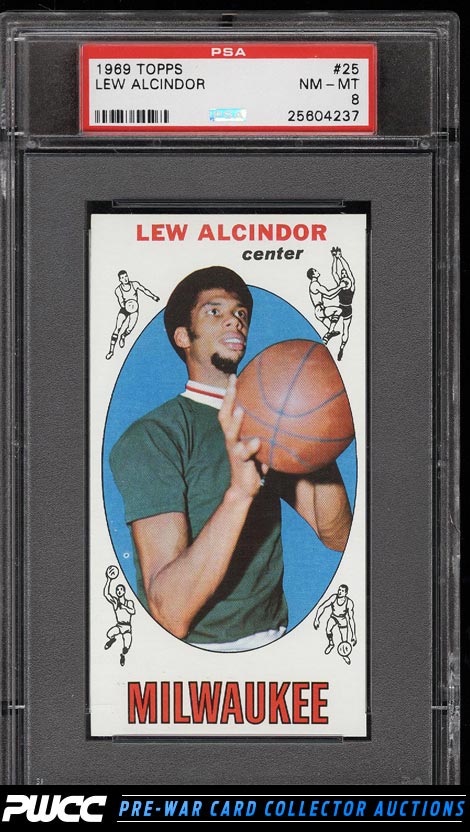 1969 Topps Basketball Lew Alcindor ROOKIE RC 25 PSA 8 NMMT PWCC