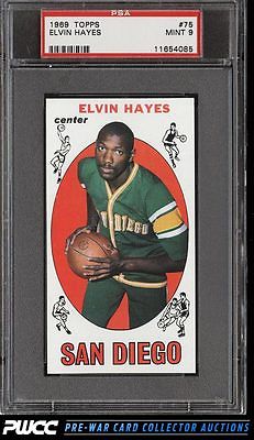 1969 Topps Basketball Elvin Hayes ROOKIE RC 75 PSA 9 MINT PWCC