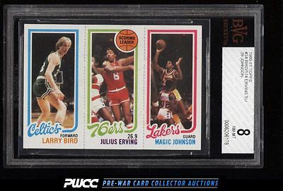 1980 Topps Basketball Larry Bird  Magic Johnson ROOKIE RC BVG 8 NMMT PWCC