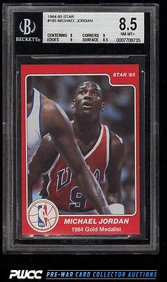 198485 Star Basketball Michael Jordan ROOKIE RC 195 BGS 85 NMMT PWCC