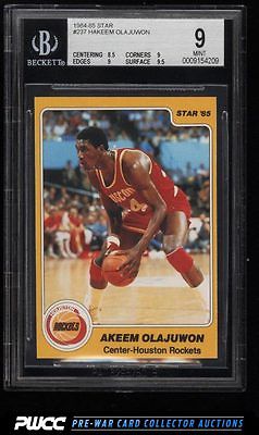 198485 Star Basketball Hakeem Olajuwon ROOKIE RC 237 BGS 9 MINT PWCC