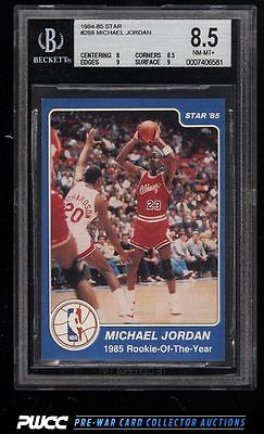 198485 Star Basketball Michael Jordan ROOKIE RC 288 BGS 85 NMMT PWCC