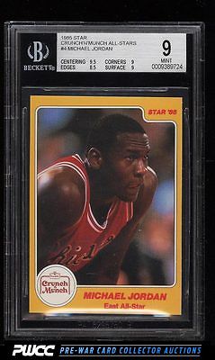 198586 Star Crunch N Munch AllStars Michael Jordan ROOKIE RC 4 BGS 9 PWCC