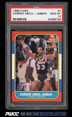 1986 Fleer Basketball SETBREAK Kareem AbdulJabbar 1 PSA 10 GEM MINT PWCC