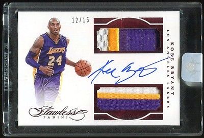 KOBE BRYANT 201516 Flawless Dual 6 Color Patch AUTO Ruby 1215