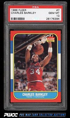 1986 Fleer Basketball Charles Barkley ROOKIE RC 7 PSA 10 GEM MINT PWCC