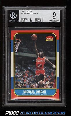 1986 Fleer Basketball Michael Jordan ROOKIE RC 57 BGS 9 MINT PWCC