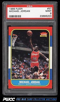 1986 Fleer Basketball Michael Jordan ROOKIE RC 57 PSA 9 MINT PWCC