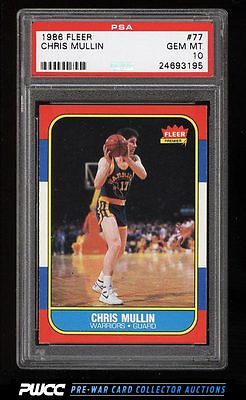 1986 Fleer Basketball Chris Mullin ROOKIE RC 77 PSA 10 GEM MINT PWCC