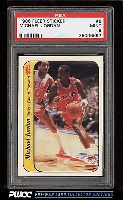 1986 Fleer Sticker Michael Jordan ROOKIE RC 8 PSA 9 MINT PWCC