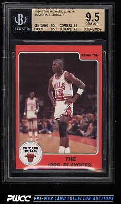 1986 Star MJ Michael Jordan ROOKIE RC 8 BGS 95 GEM MINT PWCC