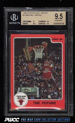 1986 Star MJ Michael Jordan ROOKIE RC 10 BGS 95 GEM MINT PWCC