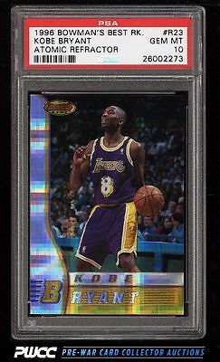 1996 Bowmans Best Atomic Refractor Kobe Bryant ROOKIE RC R23 PSA 10 GEM PWCC