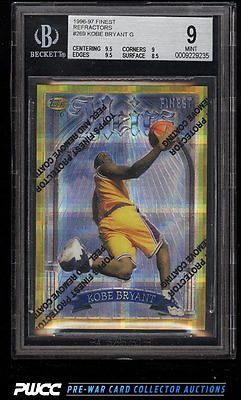 1996 Finest Gold Refractors w Coating Kobe Bryant ROOKIE RC 269 BGS 9 PWCC