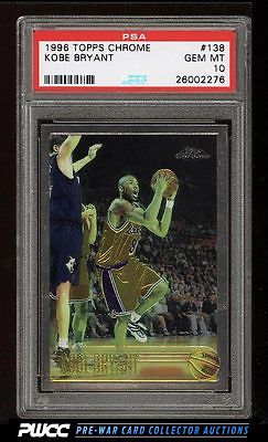 1996 Topps Chrome Kobe Bryant ROOKIE RC 138 PSA 10 GEM MINT PWCC