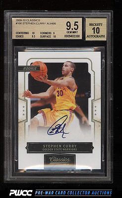 2009 Classics Basketball Stephen Curry ROOKIE RC AUTO 499 166 BGS 95 PWCC