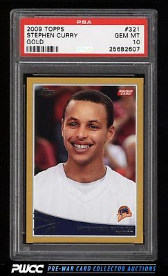 2009 Topps Gold Stephen Curry ROOKIE RC 2009 321 PSA 10 GEM MINT PWCC