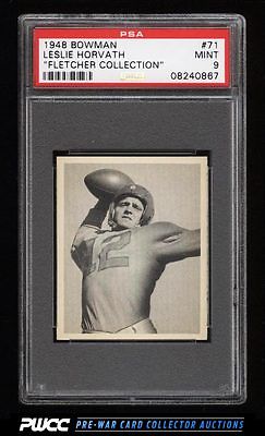 1948 Bowman Football Leslie Horvath ROOKIE RC 71 PSA 9 MINT PWCC