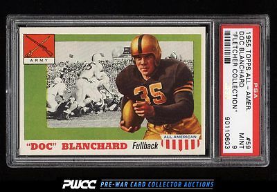 1955 Topps AllAmerican Doc Blanchard 59 PSA 9 MINT PWCC